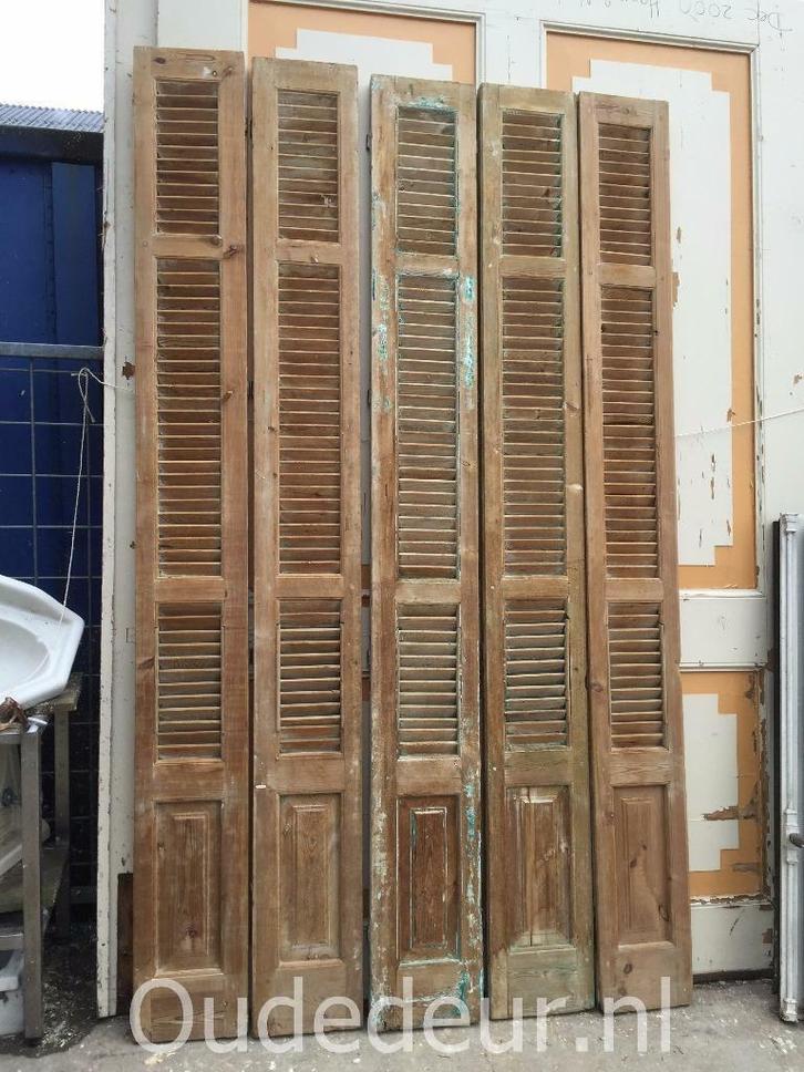 Oude louvre deurtjes en louvre luiken, Doe-het-zelf en Verbouw, Deuren en Horren, Overige typen, Gebruikt, Hout, Ophalen