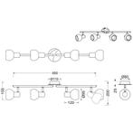 LED Plafondspot - Trion Besina - E14 Fitting - 4-lichts -, Huis en Inrichting, Lampen | Spots, Metaal of Aluminium, Nieuw, Ophalen of Verzenden