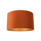 Stoffen lampenkap oranje met gouden binnenkant 35/35/20, Huis en Inrichting, Lampen | Lampenkappen, Nieuw, Overige kleuren, Modern