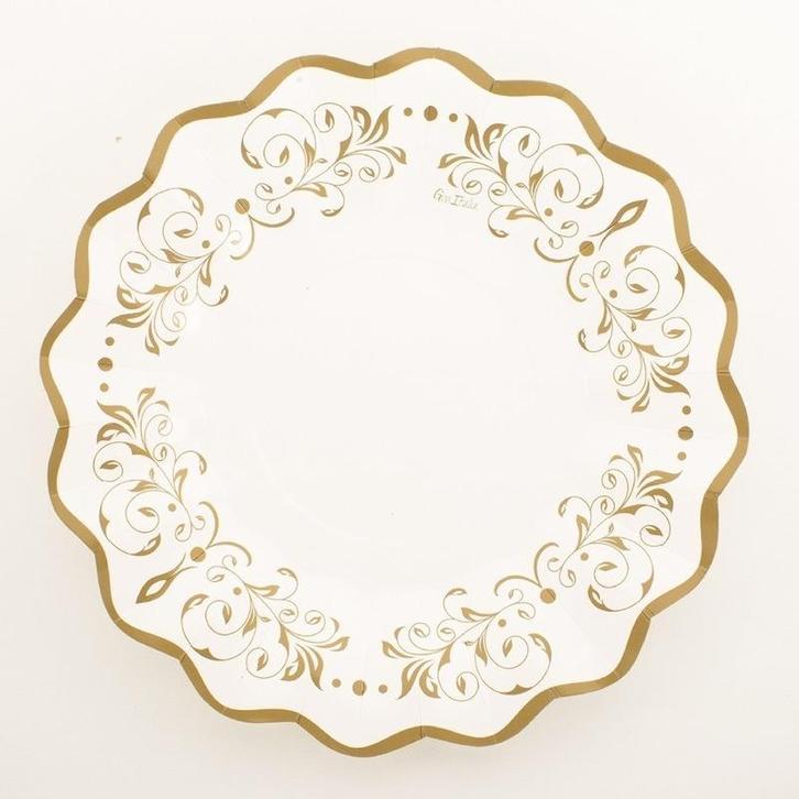 Bruiloft schaaltjes goud 24 cm - Schalen &amp; schaaltjes, Hobby en Vrije tijd, Feestartikelen, Ophalen of Verzenden