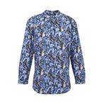 Milano Italy • blauwe blouse met luipaarden • 36, Kleding | Dames, Maat 36 (S), Verzenden, Blauw, Milano Italy