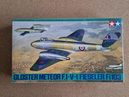 Tamiya 61065 Gloster Meteor F.1 - V-1 (Fieseler Fi103) 1:48, Hobby en Vrije tijd, Modelbouw | Vliegtuigen en Helikopters, Verzenden