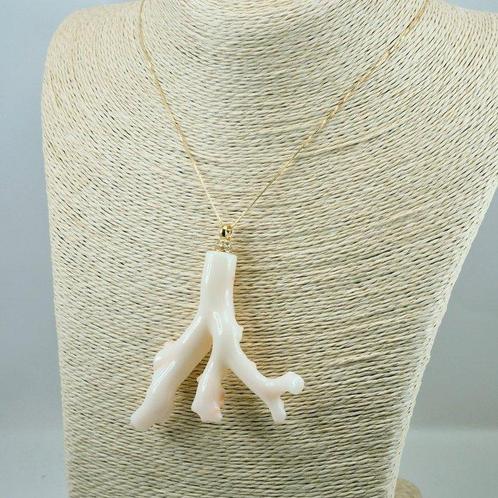 Koraal - Verguld, Zilver - Ketting met hanger - ROZE KORAAL, Verzamelen, Dierenverzamelingen