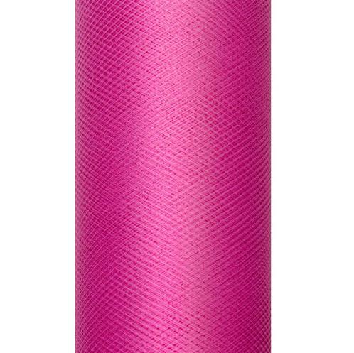 Fuchsia Tule Rol 15cm 9m, Hobby en Vrije tijd, Feestartikelen, Nieuw, Verzenden