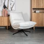 Fauteuil Josien - Geweven stof - Beige, Huis en Inrichting, Fauteuils, Verzenden, Nieuw