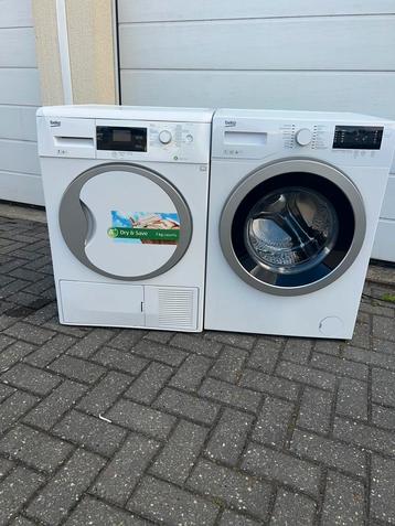 Prachtige Beko 8KG Wasmachine Beko 8KG Warmtepompdroger! beschikbaar voor biedingen