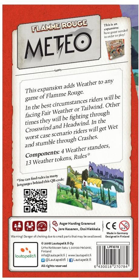 Flamme Rouge - Meteo Uitbreiding | Lautapelit -, Hobby en Vrije tijd, Gezelschapsspellen | Bordspellen, Nieuw, Verzenden