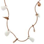 Rosegouden choker met witte stenen 14 karaat, Sieraden, Tassen en Uiterlijk, Kettingen, Verzenden, Zo goed als nieuw, Wit, Goud