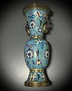 NO RESERVE - Antieke Chinese vergulde cloisonné vaas in