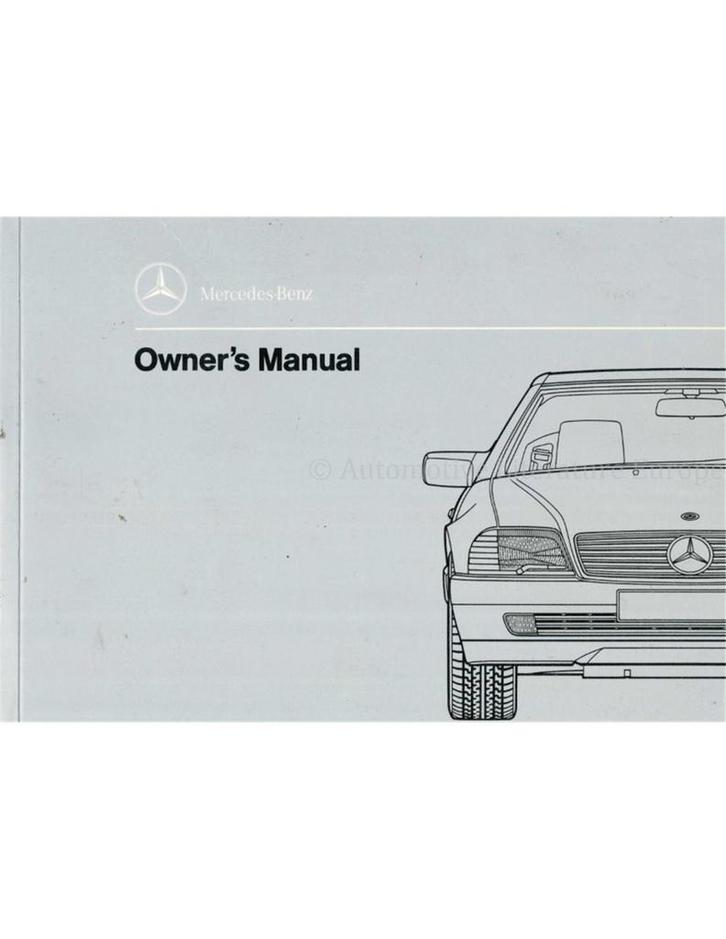 1991 MERCEDES BENZ SL KLASSE INSTRUCTIEBOEKJE ENGELS, Auto diversen, Handleidingen en Instructieboekjes