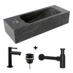 Fontein hardsteen Saniflex Slim links Black edition, Doe-het-zelf en Verbouw, Sanitair, Verzenden, Nieuw