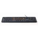 Gembird KB-U-103 - Standaard toetsenbord zwart USB US Layout, Nieuw, Ophalen of Verzenden