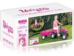 Dolu Eenhoorn Traptractor - Inclusief aanhanger - Roze/Zwart, Verzenden, Nieuw