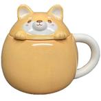 Beker Hond Shiba Inu met Deksel - 12x14,5cm - 450ml NIEUW, Nieuw, Ophalen of Verzenden