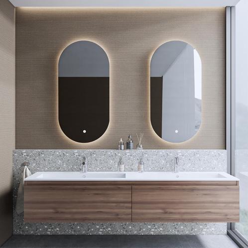 Badkamermeubelset BWS Anubis 160cm 2 Laden Sonama Brown, Doe-het-zelf en Verbouw, Sanitair, Bad, Nieuw, Ophalen of Verzenden