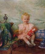 Temistocle Lamesi (1870 - 1957) - Ritratto di bambina con la