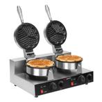 GGM Gastro | Wafelijzer - Dubbel - 2,6 kW - Vorm: Hartvorm |, Verzenden, Nieuw in verpakking, Overige typen