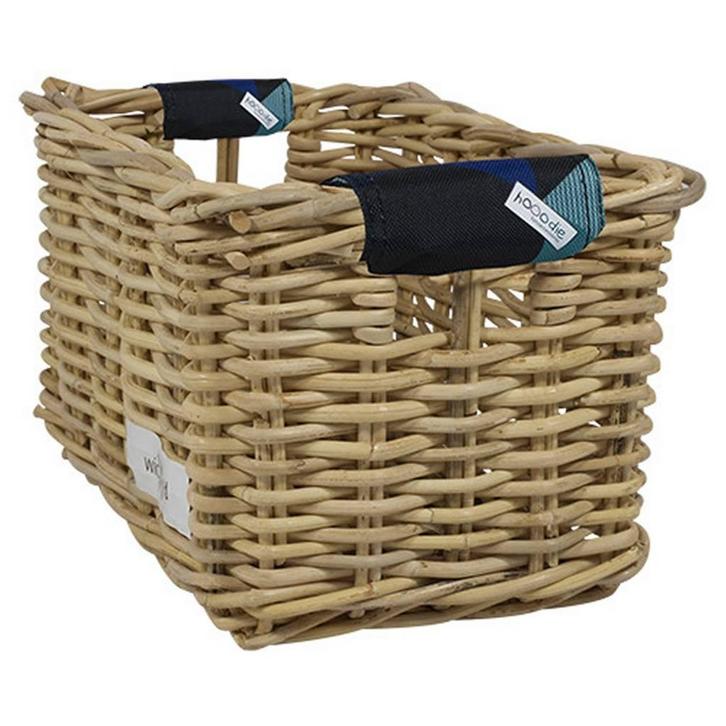 Wicked Rieten Fietsmand XL Colored Triangles naturel, Fietsen en Brommers, Fietsaccessoires | Fietsmanden, Nieuw, Verzenden