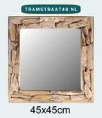 Spiegel drijfhout / driftwood / sprokkelhout - wandspiegels, Huis en Inrichting, Woonaccessoires | Spiegels, Ophalen of Verzenden