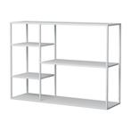 Staand rek Isojoki open kast 120x35x87,5 cm wit mat [en.casa, Verzenden, Nieuw