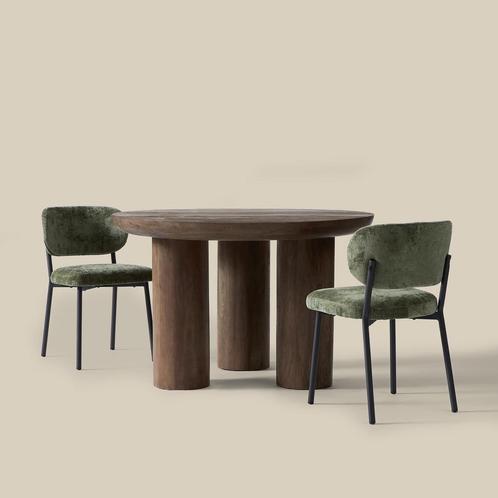 *WOONWINKEL* Ronde Eettafel Donker Hout, Huis en Inrichting, Tafels | Eettafels, Nieuw, Verzenden