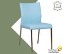 Leren eetkamerstoel Basic - Toledo Sky Blue (lichtblauw) -, Huis en Inrichting, Stoelen, Blauw, Nieuw, Leer, Ophalen of Verzenden