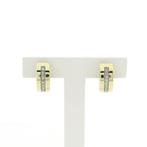 Gouden creolen met diamant; 0,32 ct. (Oorbellen), Sieraden, Tassen en Uiterlijk, Oorbellen, Gebruikt, Overige kleuren, Ophalen of Verzenden