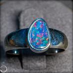 Natuurlijke Boulder Opal Ring uit Australië – 925-er zilver, Verzamelen, Mineralen en Fossielen