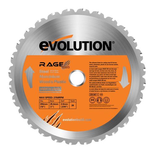 Zaagblad Evolution 255mm multipurpose metaal/alu/hout, Doe-het-zelf en Verbouw, Gereedschap | Machine-onderdelen en Toebehoren