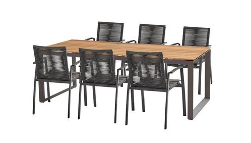 Taste by 4 Seasons Torino dining set rope met Herritage teak, Tuin en Terras, Tuinsets en Loungesets, Ophalen of Verzenden