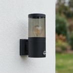 Ronde wandlamp buiten met bewegingssensor | Zwart, Huis en Inrichting, Lampen | Wandlampen, Ophalen of Verzenden, Nieuw, Metaal