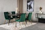Eetkamerstoel - Rijk - Groen - Fluweel - Jörn, Huis en Inrichting, Stoelen, Verzenden, Nieuw