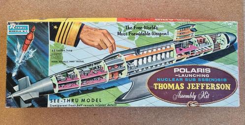 Renwal 653-349 Nuclear Sub Thomas Jefferson See-Thru 1:200, Hobby en Vrije tijd, Modelbouw | Boten en Schepen, Verzenden
