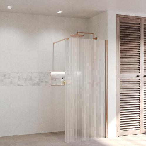 Inloopdouche Ribbel BWS Portos Geborsteld Brons 80x200 cm, Doe-het-zelf en Verbouw, Sanitair, Douche, Nieuw, Ophalen of Verzenden