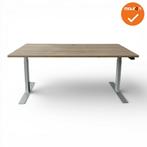 LINAK elektrisch zit-sta bureau - 160x80cm - Zilvergrijs..., Werkplek, Ophalen of Verzenden, Gebruikt, Bureau