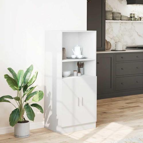 vidaXL Keukenkast 57x41,5x131,5 cm bewerkt hout wit, Huis en Inrichting, Keuken | Keukenelementen, Wit, Nieuw, Verzenden