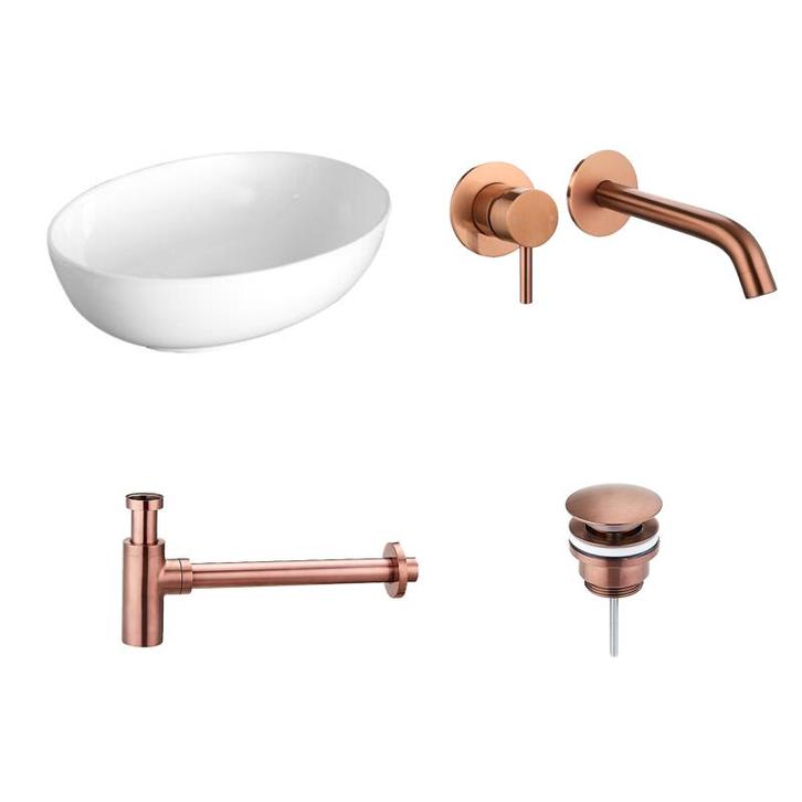 Sani Royal Keramische Waskomset Stadium Brons, Doe-het-zelf en Verbouw, Sanitair