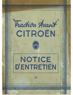 1950 CITROËN TRACTION AVANT INSTRUCTIEBOEKJE FRANS, Auto diversen, Handleidingen en Instructieboekjes
