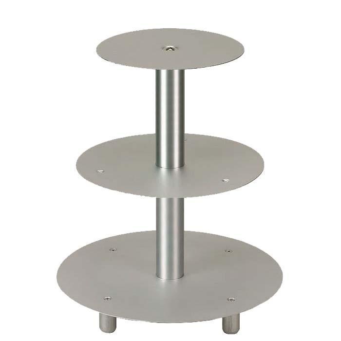 Taartstandaard Aluminium New York 3 etages, Hobby en Vrije tijd, Taarten en Cupcakes maken, Nieuw, Verzenden