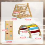 TRUUSK Klimrek Binnen 7-in-1 - Klimdriehoek met Glijbaan - K, Kinderen en Baby's, Verzenden, Nieuw