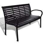 Tuinbank 125cm - OP = OP! - Stalen Frame, Zwart, Tuin en Terras, Ophalen of Verzenden, Nieuw, Metaal