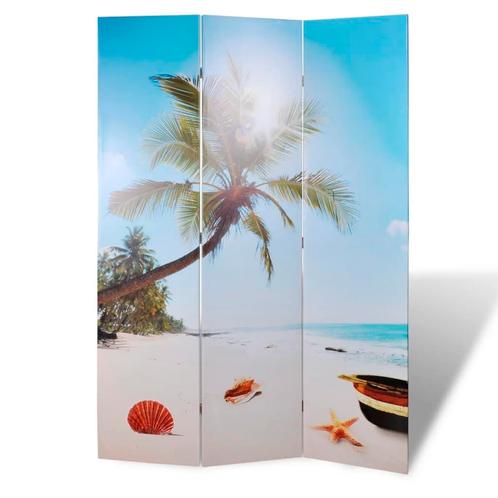 vidaXL Kamerscherm inklapbaar strand 120x170 cm, Huis en Inrichting, Woonaccessoires | Kamerschermen, Nieuw, Verzenden