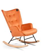 Aemely® Schommelstoel Steerne - Koper Velvet, Blank Hout, Ophalen of Verzenden, Nieuw, Stoel(en)