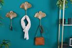 Decoratieve kapstokhaak set van 3 GINKGO 30cm goud, Huis en Inrichting, Woonaccessoires | Kapstokken, Ophalen of Verzenden, Nieuw