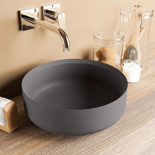 MONDIAZ COSS Waskom solid surface 36cm kleur DarkGrey /, Doe-het-zelf en Verbouw, Sanitair, Overige typen, Nieuw, Ophalen of Verzenden