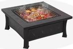 3-in-1 metalen vuurplaats 81 cm vonkbescherming grill BBQ, Verzenden, Nieuw
