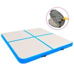 vidaXL Gymnastiekmat met pomp opblaasbaar 200x200x10 cm PVC, Sport en Fitness, Verzenden, Nieuw