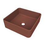 Arcqua Case Opbouw Waskom Vierkant 37x37 Mat Terracotta, Ophalen of Verzenden, Nieuw, Overige typen