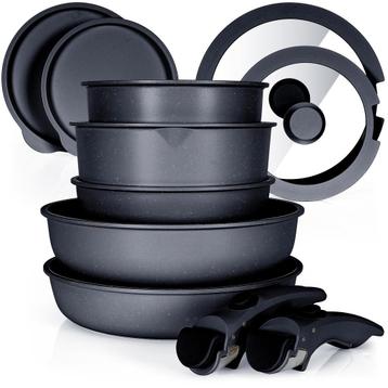 Glissimo Cookware - 15-delige Keramische Pannenset PFAS-VRIJ beschikbaar voor biedingen