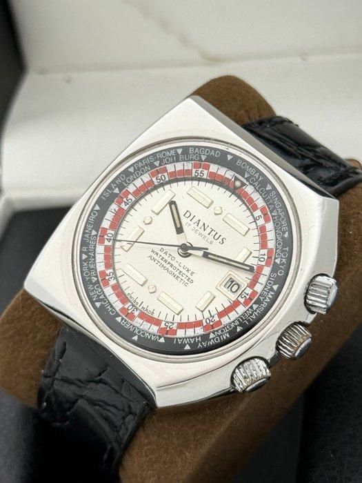 Diantus - Zonder minimumprijs - Vintage World Timer Triple, Sieraden, Tassen en Uiterlijk, Horloges | Heren